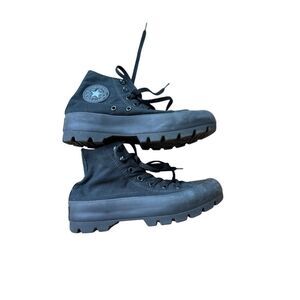 Converse All Star Womens All Black Chuck Taylor High Top Lugged Sneakers Size 7